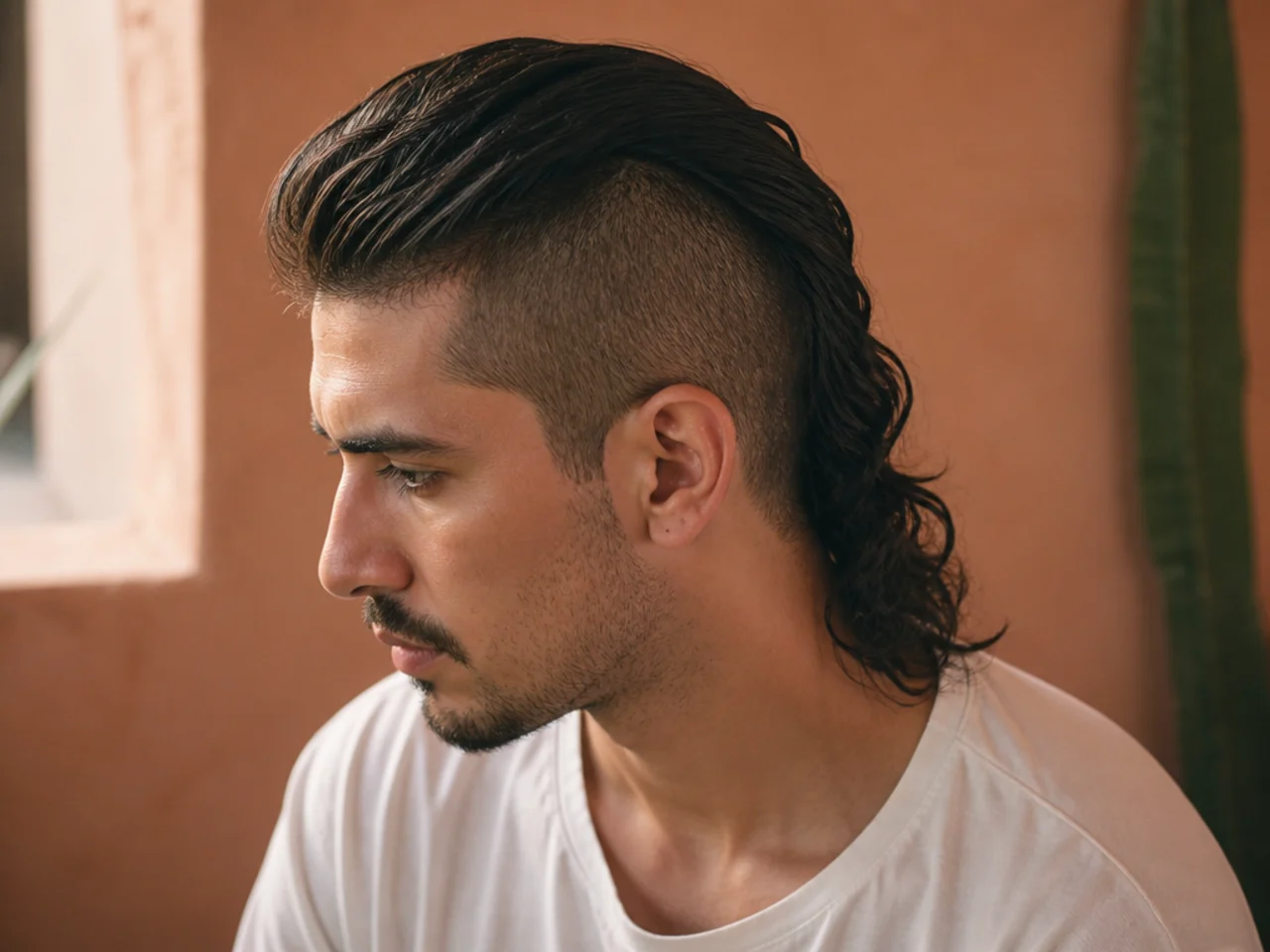 A mullet mohawk with the strip slicked back into the tail