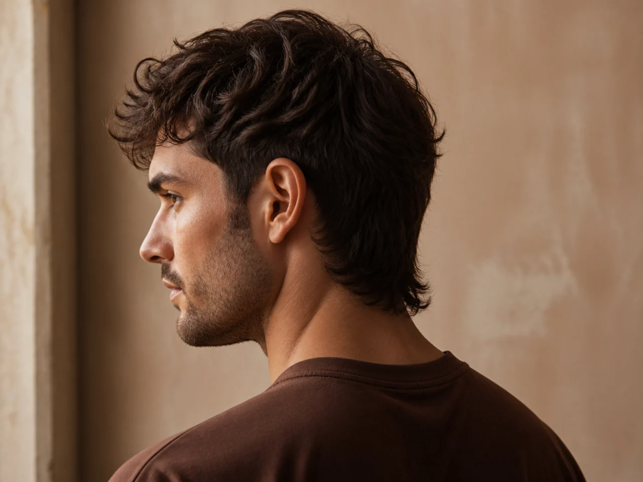 A mullet with a narrow strip of nape length