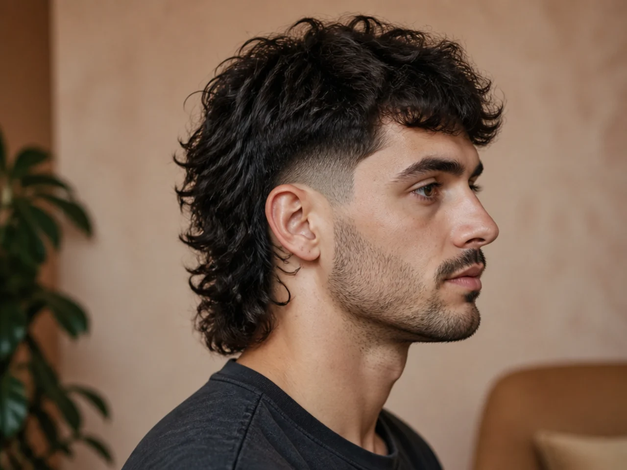 A freshly cut mullet taper fade