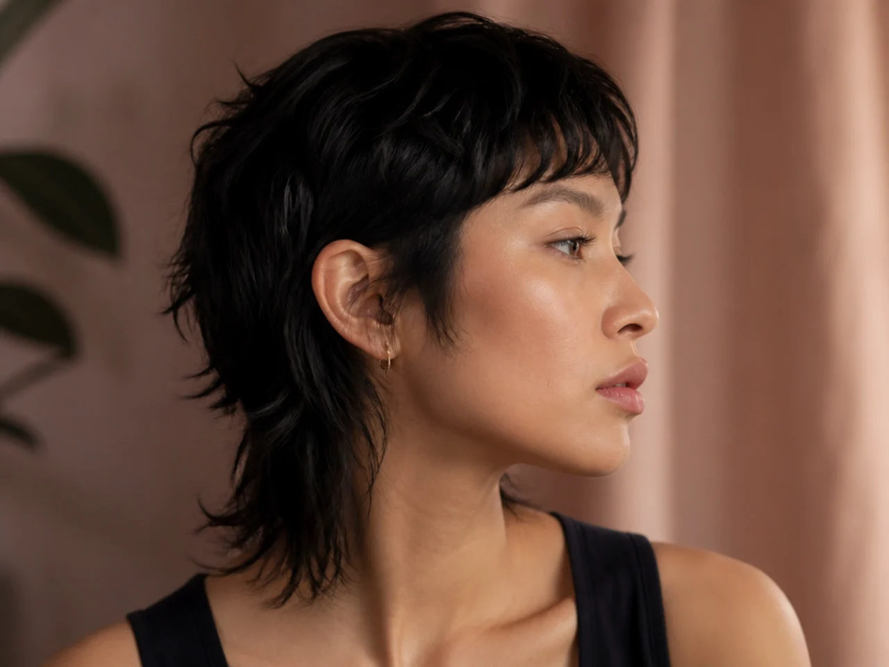 A mullet with tapered sides