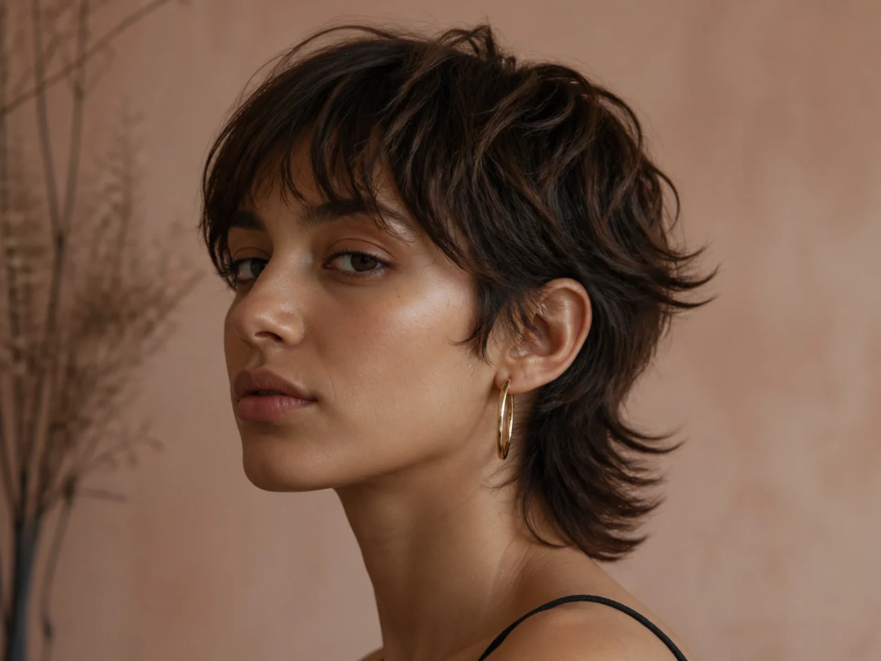 A short mullet finishing at the nape