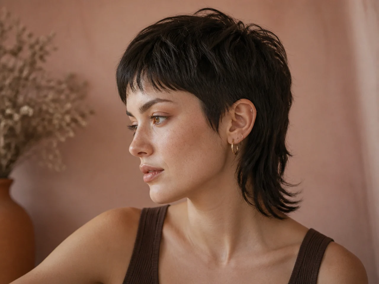 A fine haired mullet with a solid back and short sides