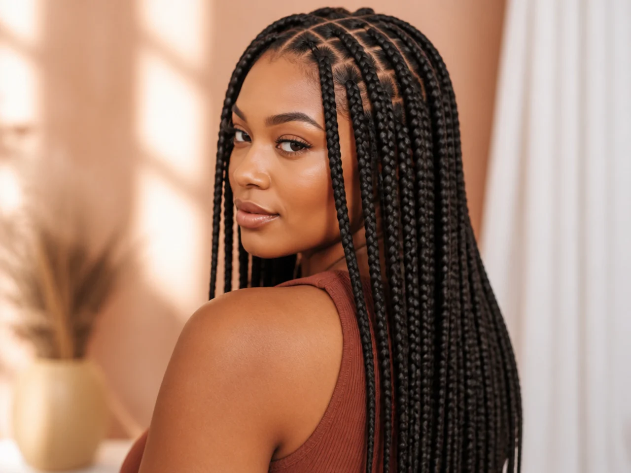 Medium braids on an evenly spaced curved grid