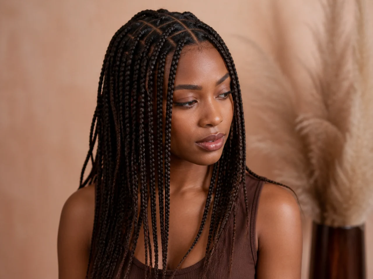 A simple square parting grid on medium braids