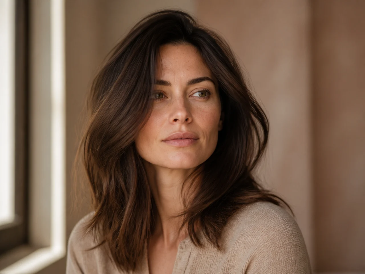 Untouched second-day hair
