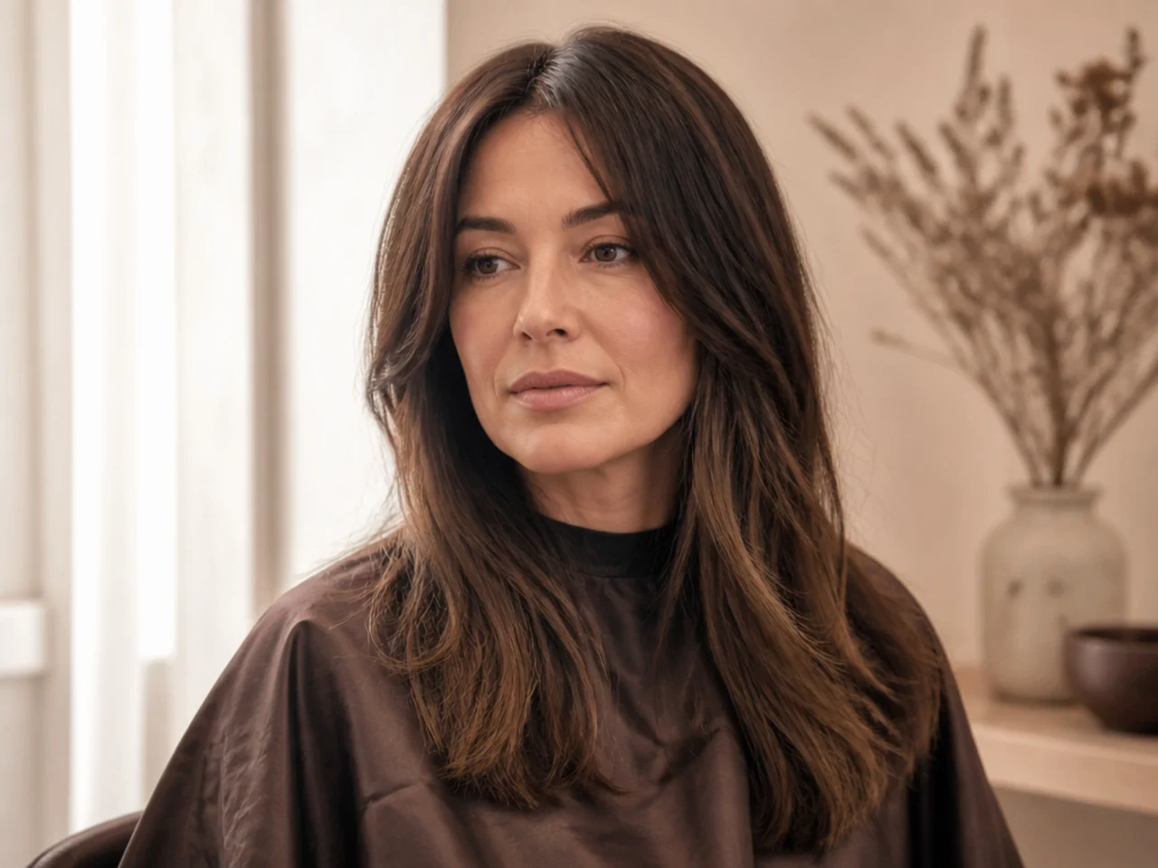 Colour applied to hair that needed cutting