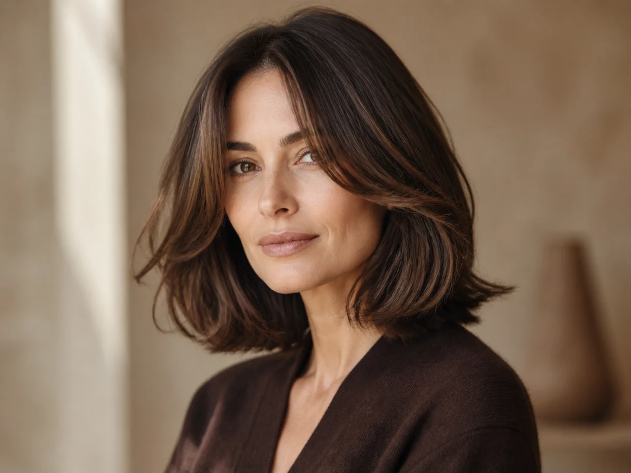 Shoulder-length hair with soft framing