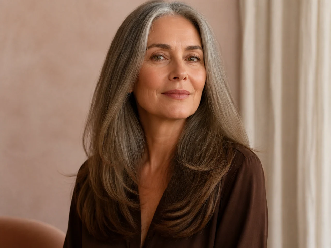 Long hair with internal layers