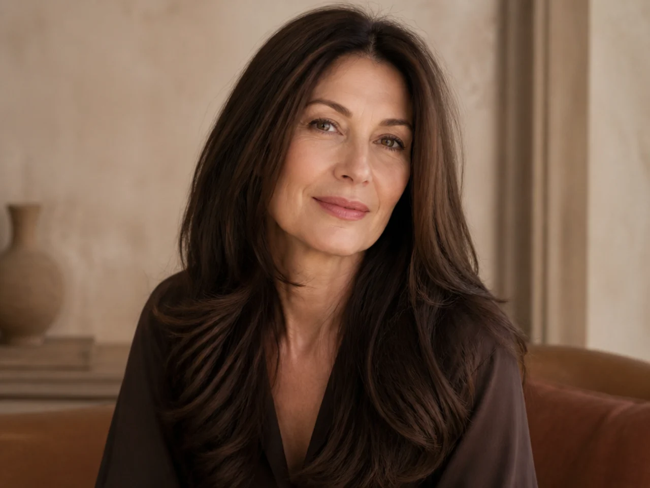 Long hair with internal layering