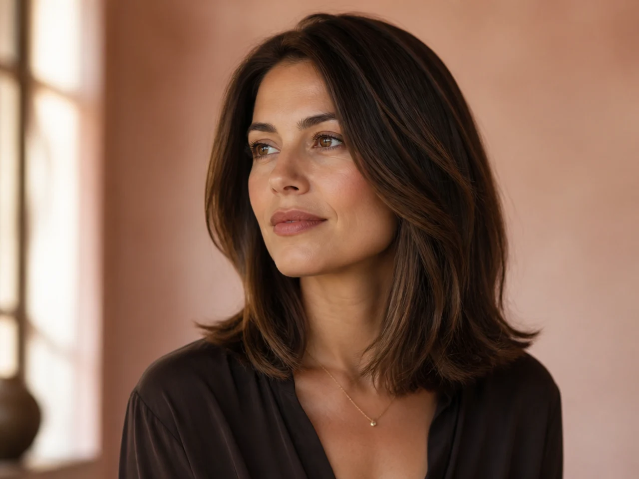 Shoulder-length hair with softened ends