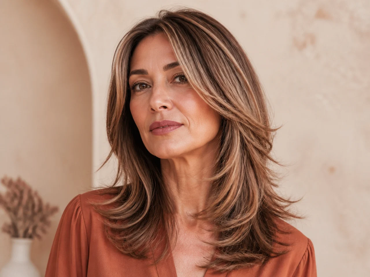 Visible stepped layers and highlights