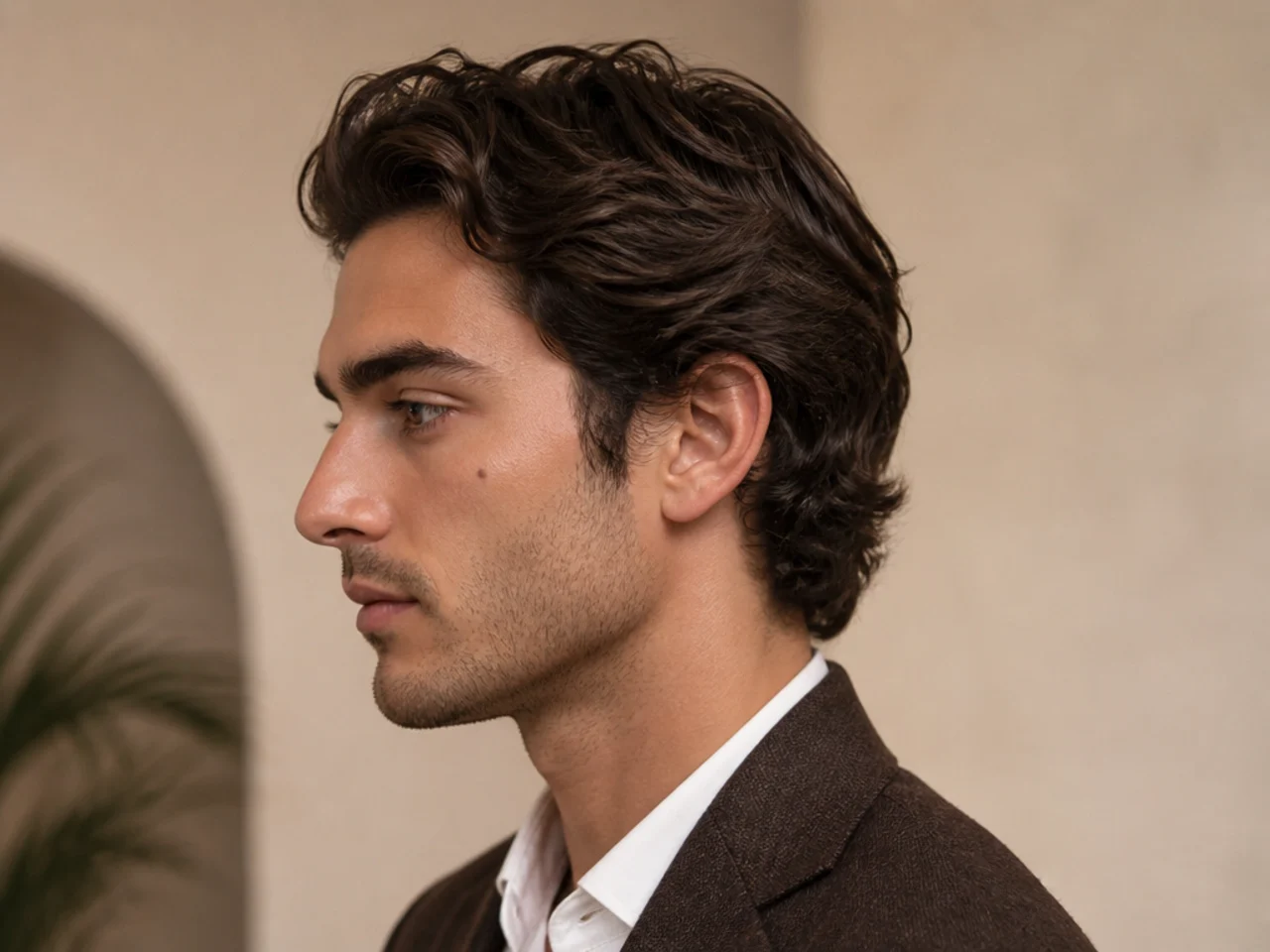 Editorial grid of twenty archetypal old money mens haircut portraits from the heir to the ski-lodge trustee