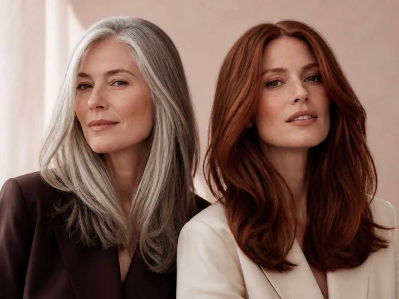 Natural colour beside a bolder shade