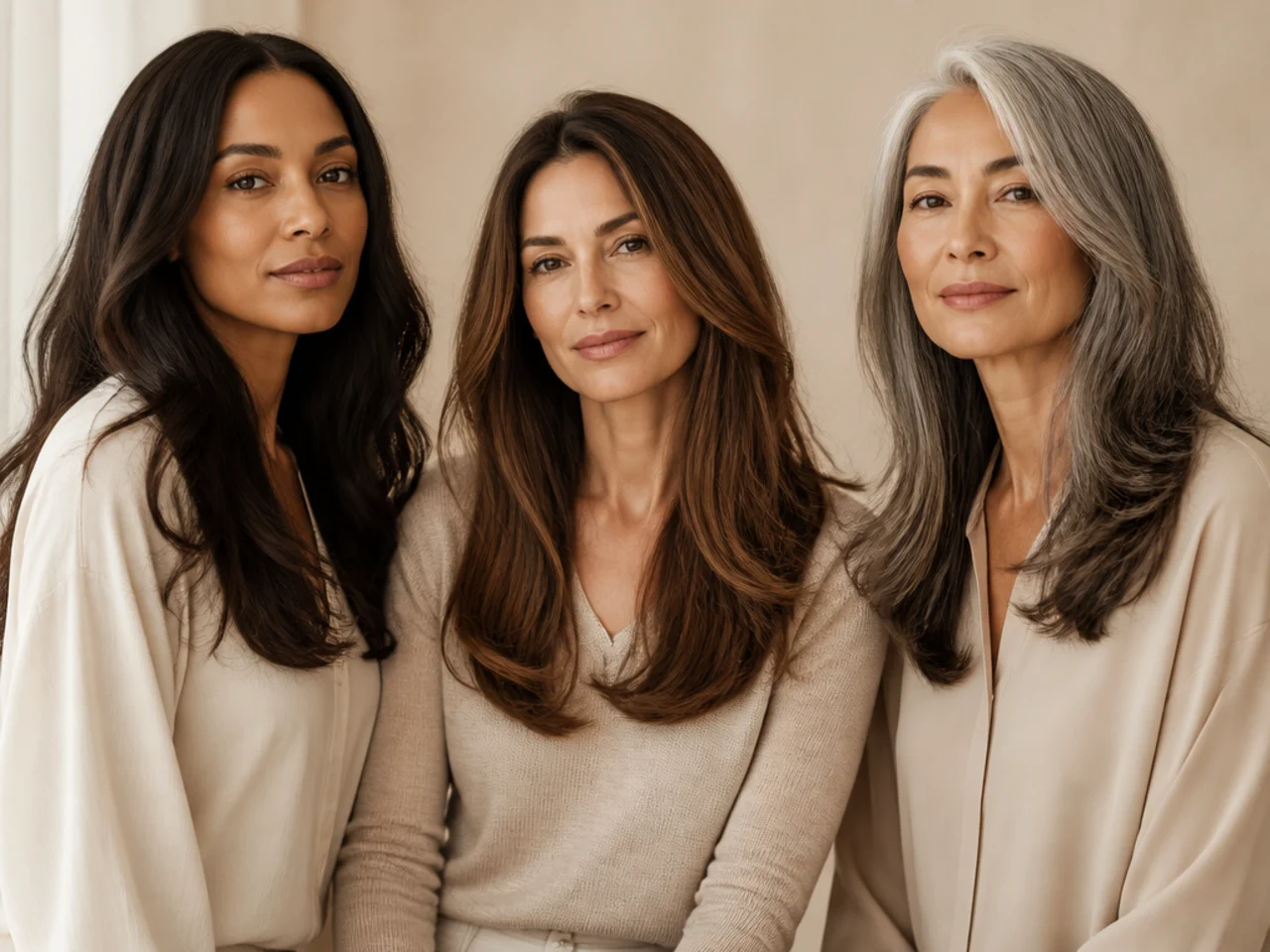 Healthy ends on loose hair