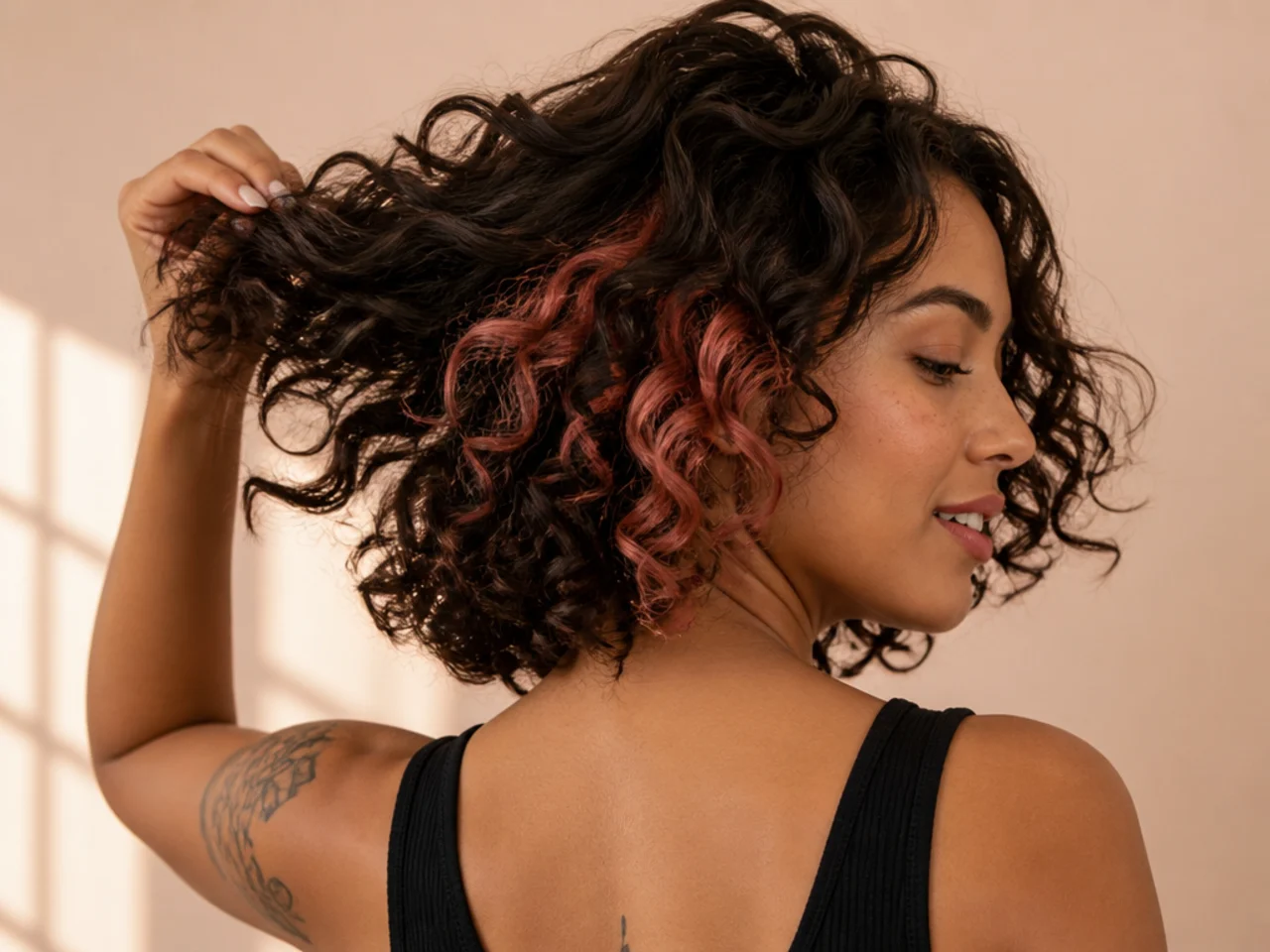 A panel on a curly bob
