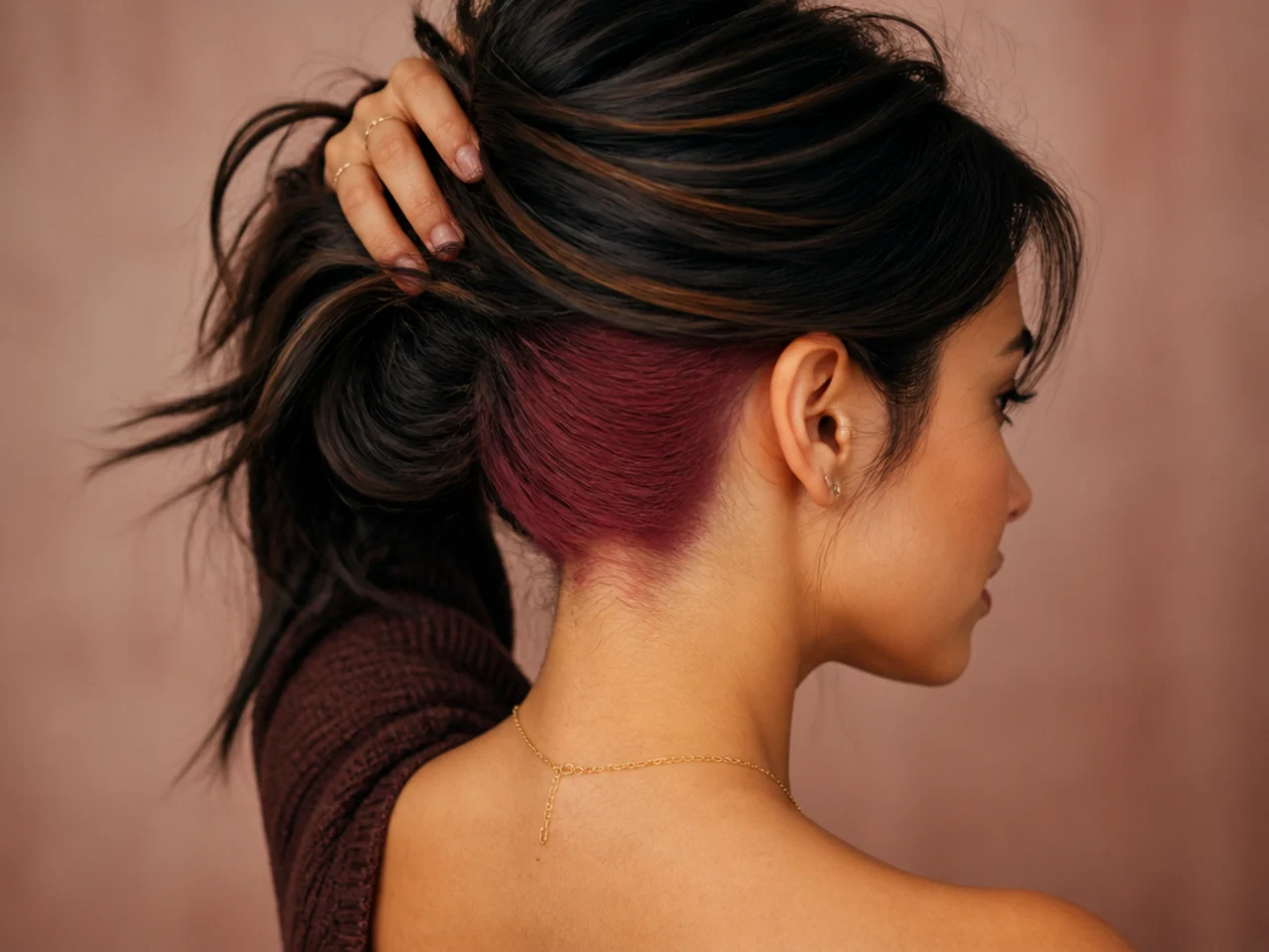 Colour on an undercut section