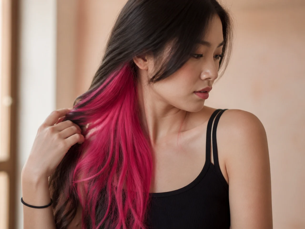 20 Stunning Pink Peekaboo Hair Color Ideas