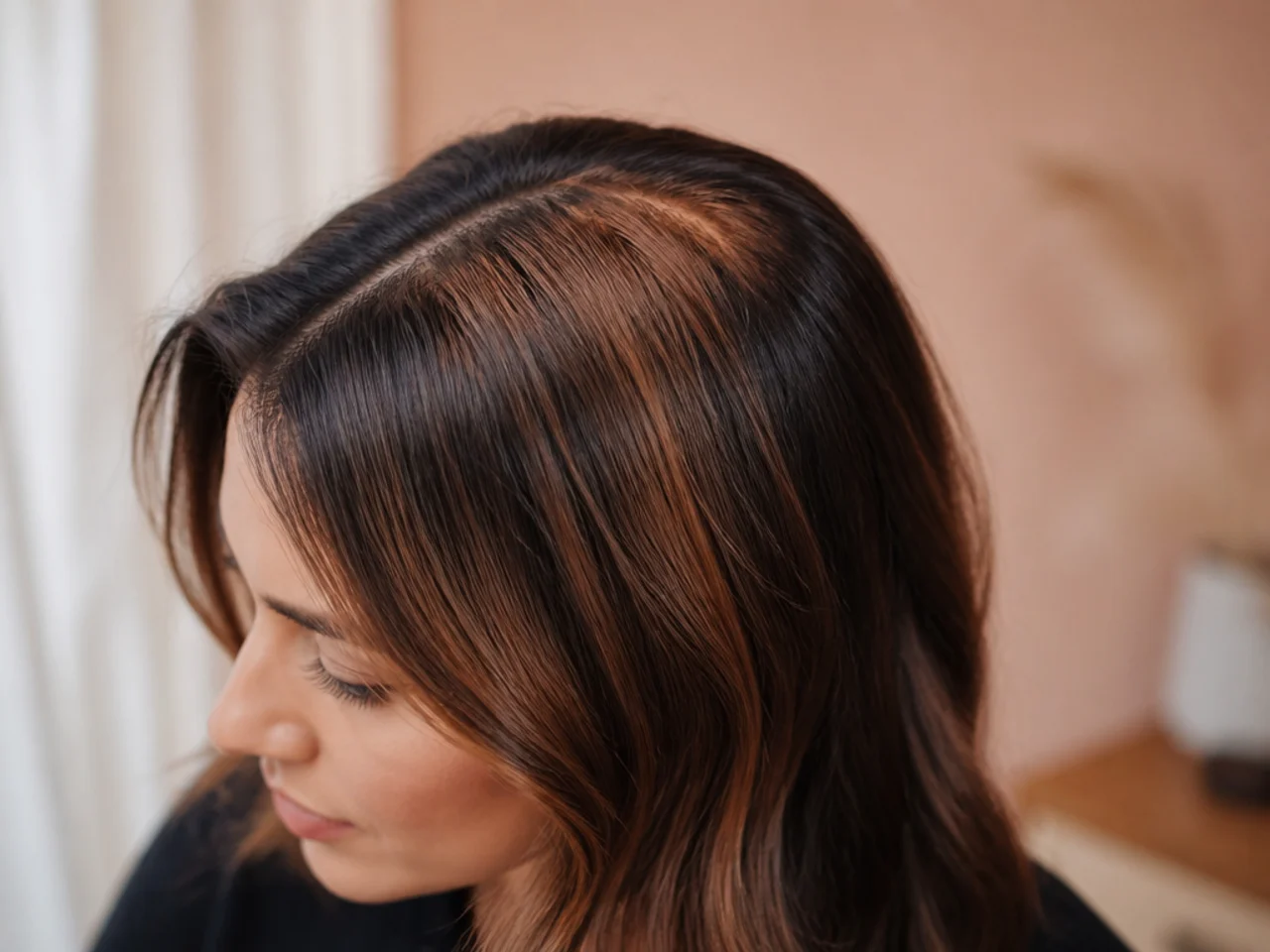 A colour panel showing through a cover layer that was left too thin