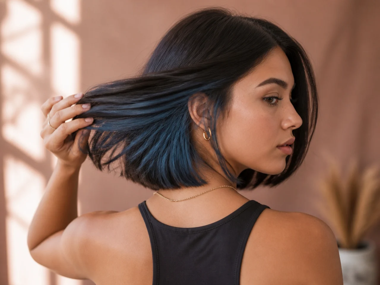 A blue panel under a bob