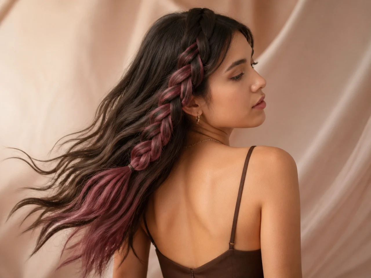 A single side braid with colour