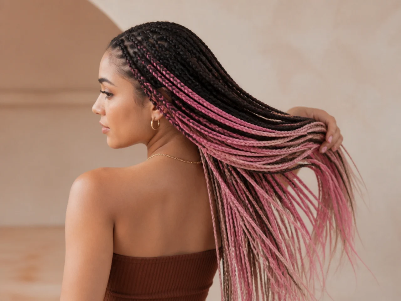 Three-quarter view of a finished braided peekaboo