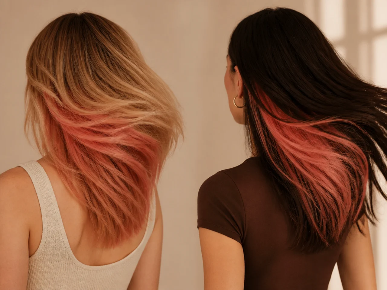 Peekaboo Colors: Blonde vs Dark Hair