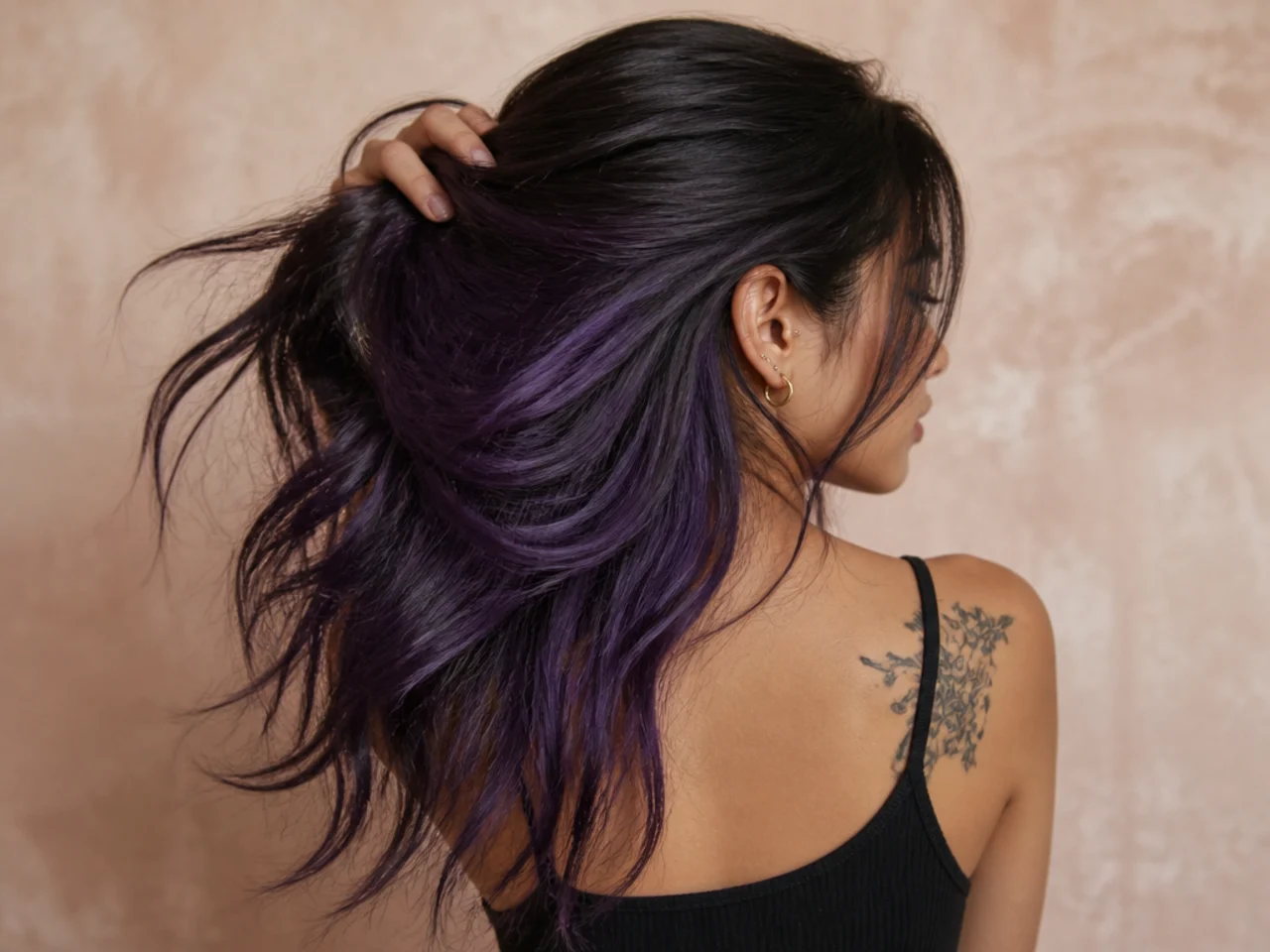 20 Stunning Purple Peekaboo Hair Color Looks