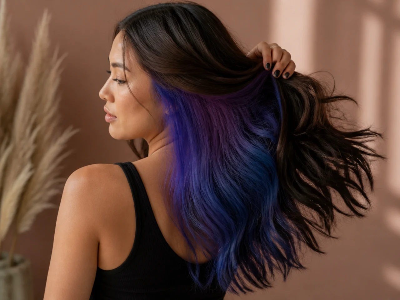 A purple and blue blended panel