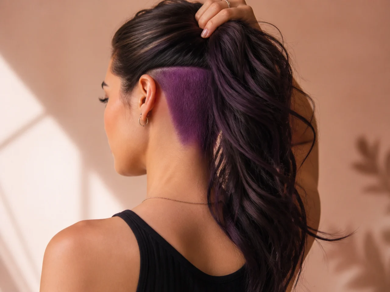 Purple colour on an undercut section
