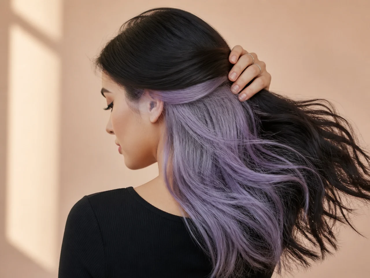 A lavender grey panel