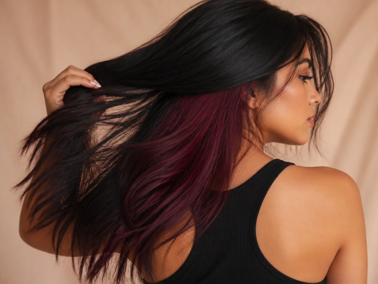 15 Fiery Red Peekaboo Hair Color Ideas
