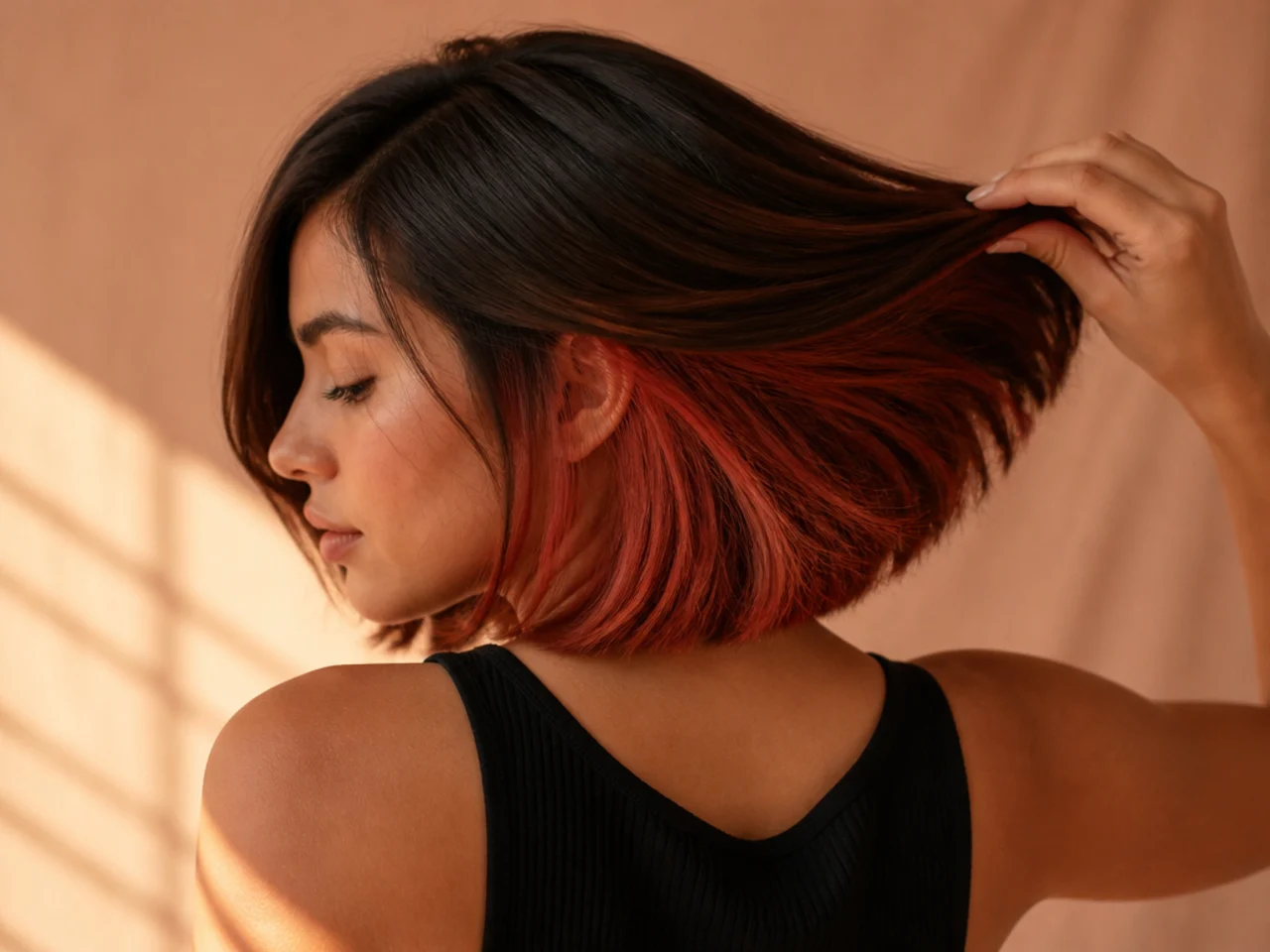 A red panel under a bob