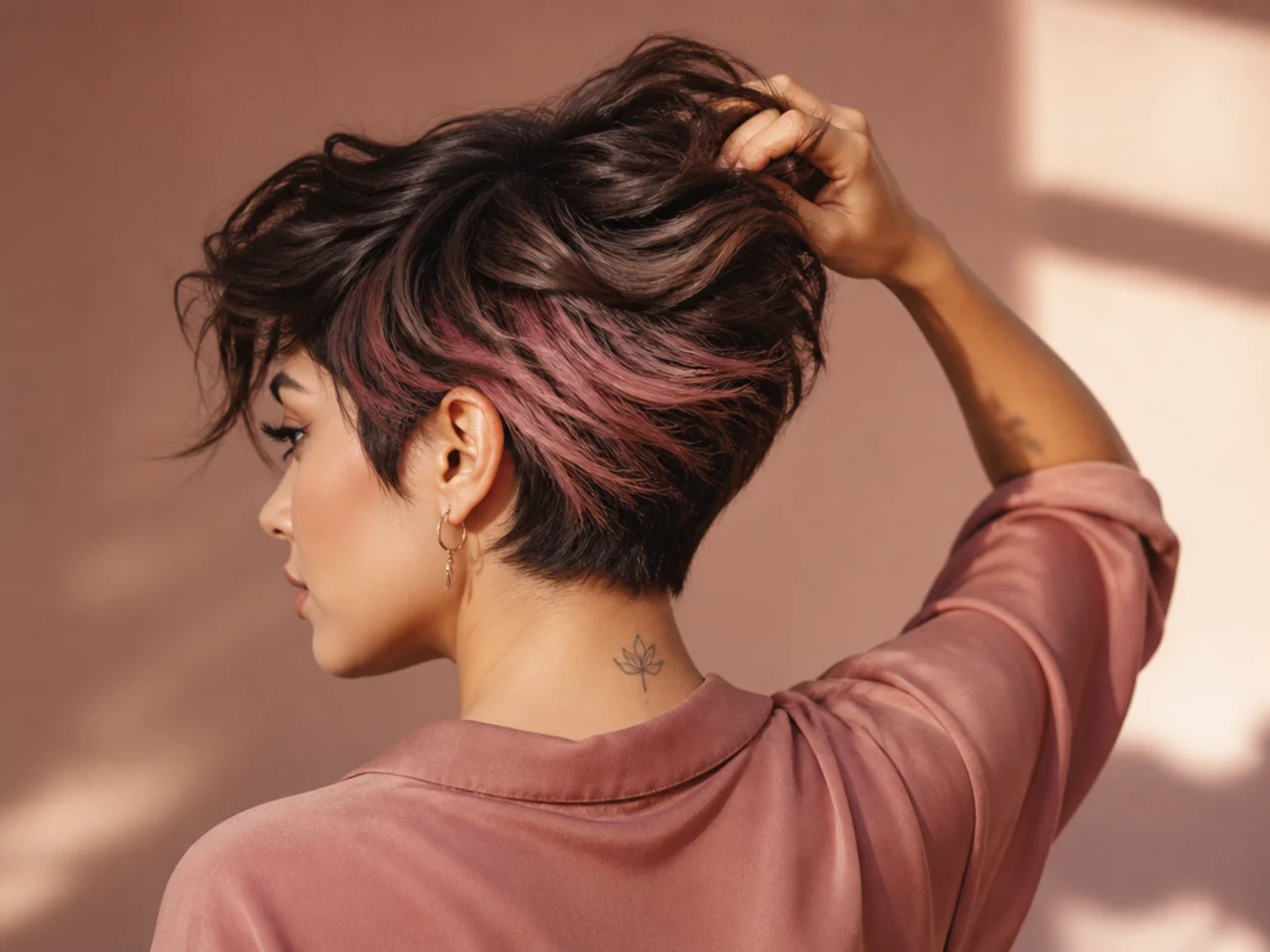 Colour on a pixie cut