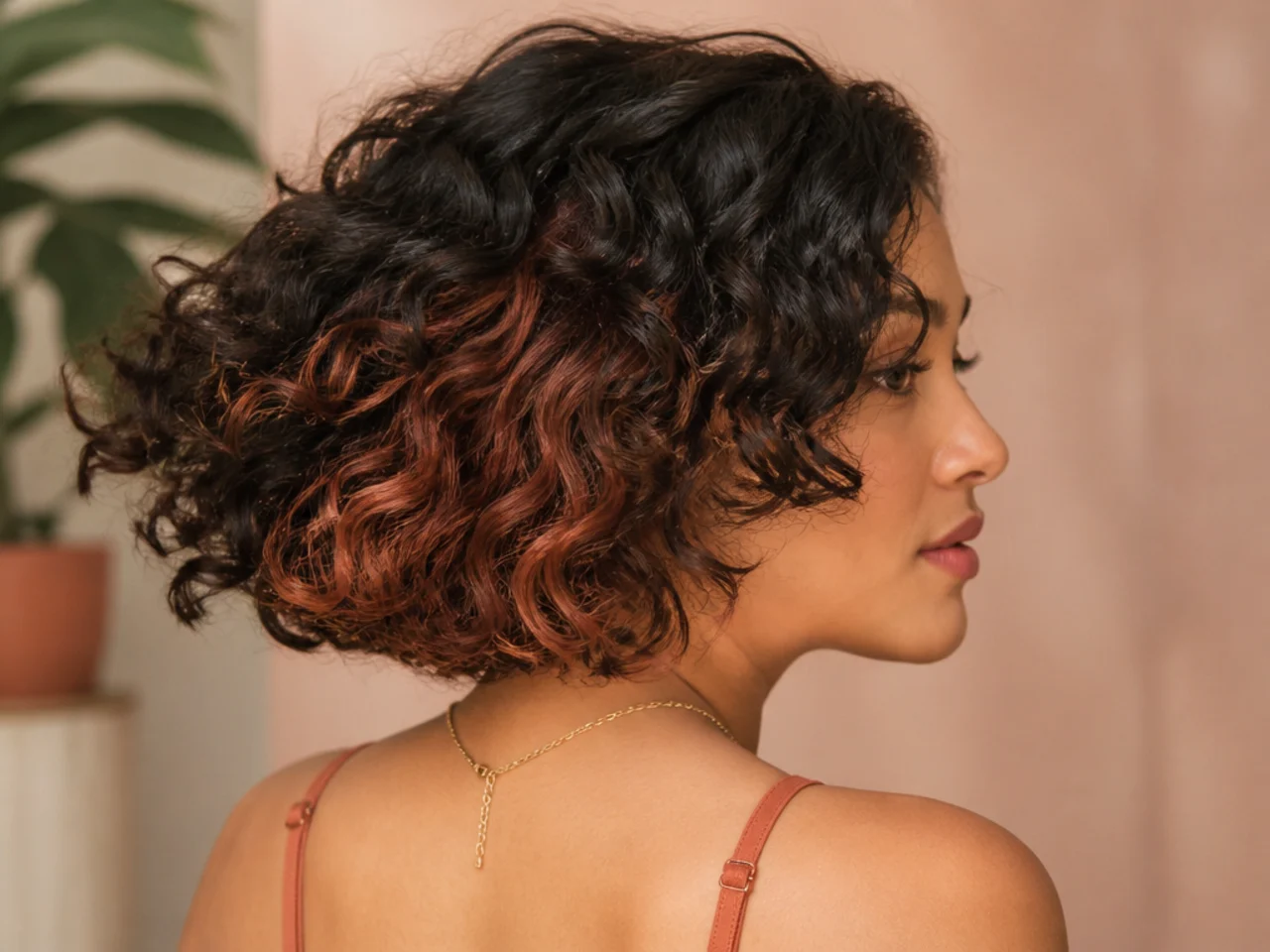 A panel on a curly bob