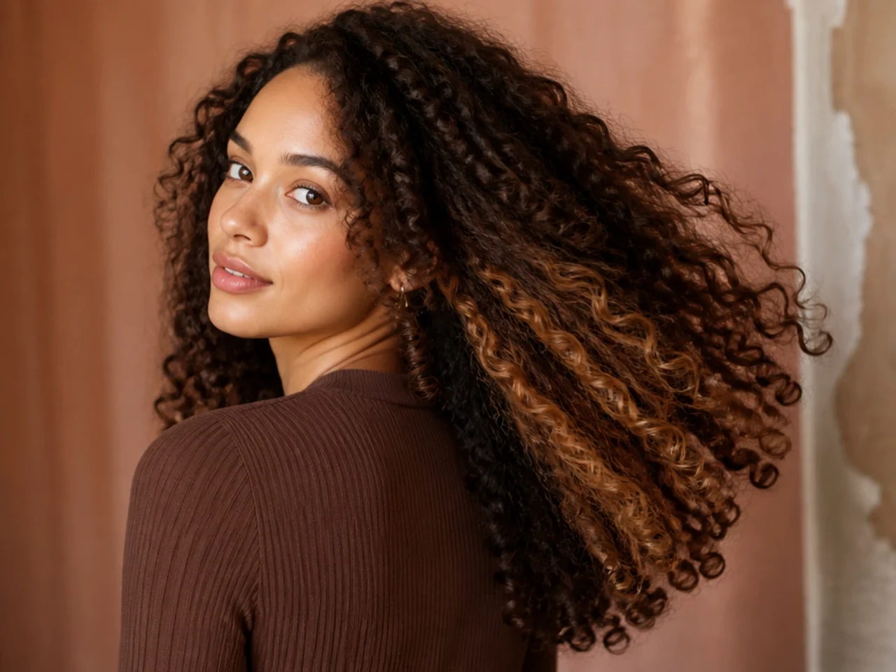 A natural panel on curly hair