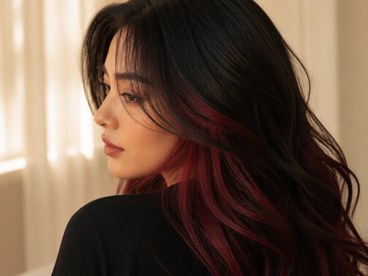 30 Gorgeous Peekaboo Hair Looks For Dark Hair