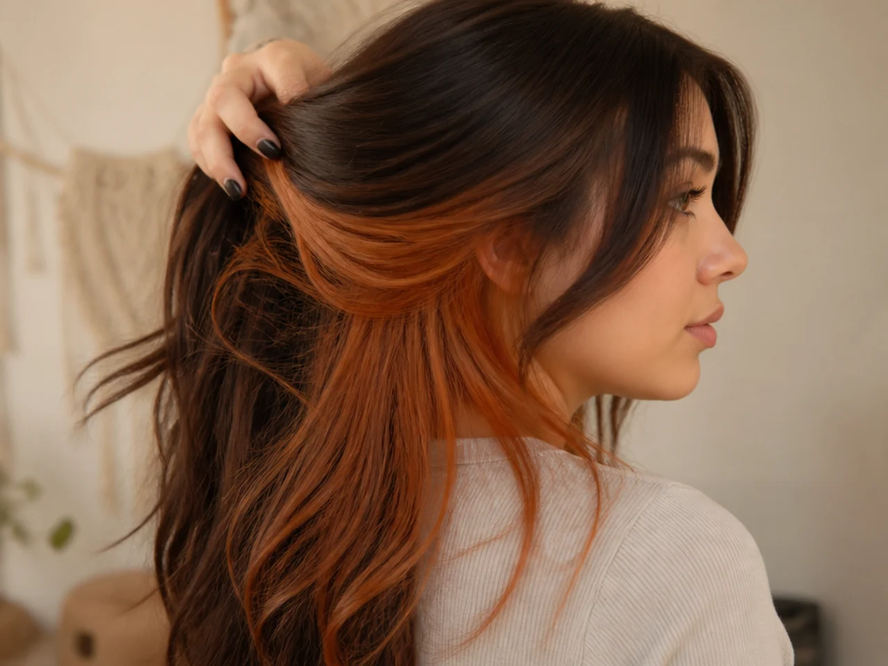 25 Peekaboo Highlights For Dark Hair That Pop