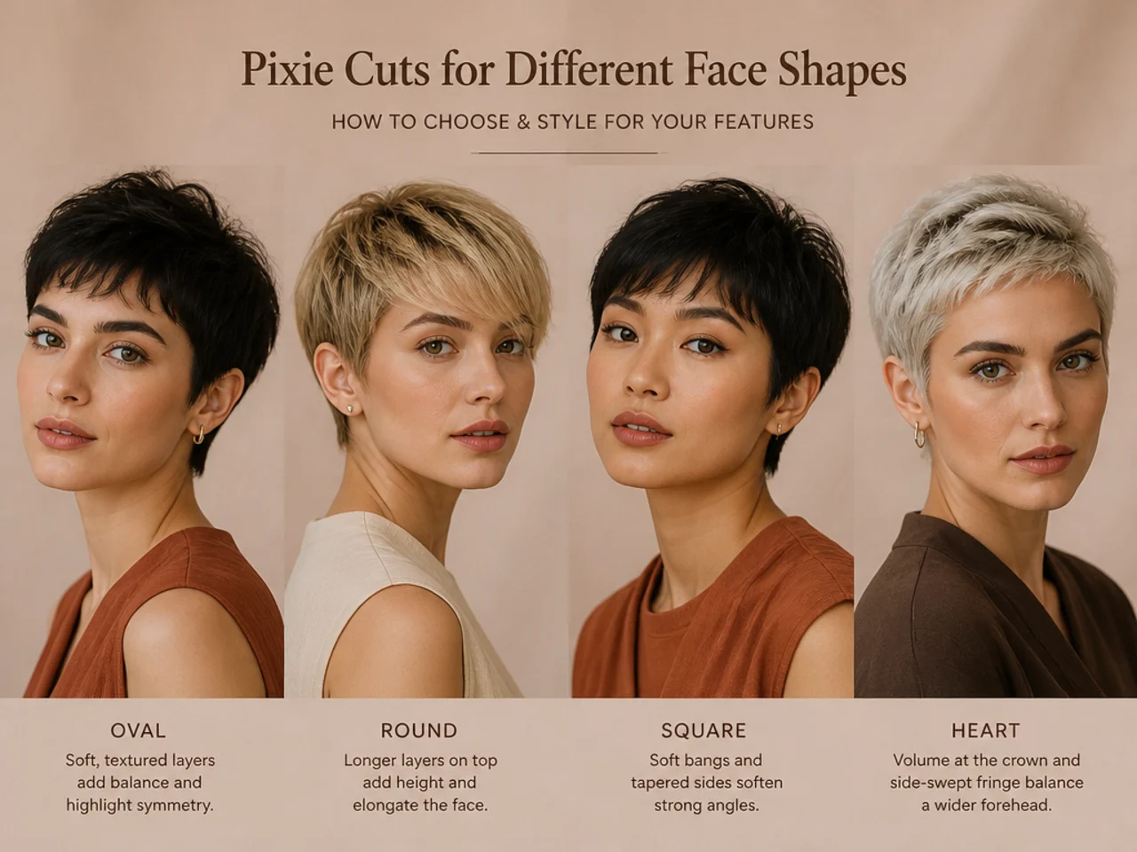 Pixie Cuts for Different Face Shapes