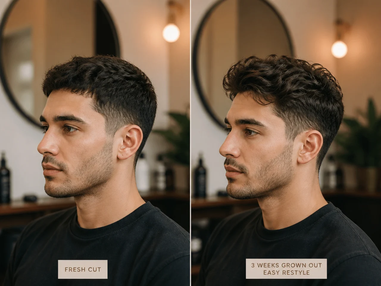 Ivy League to French crop grow-out sequence showing easy short-cut restyling