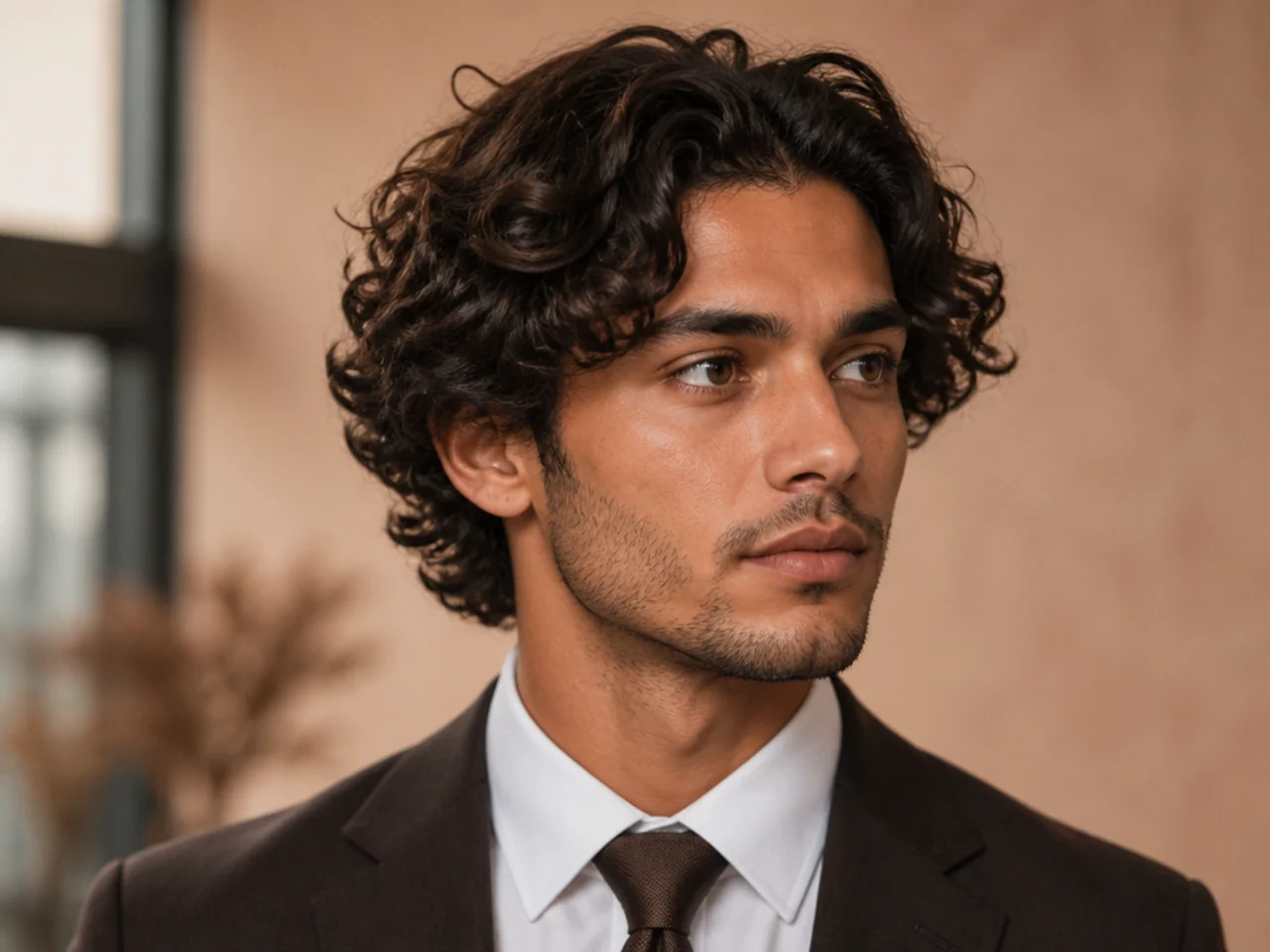 Loose Parted Curls - Professional Hairstyle Men