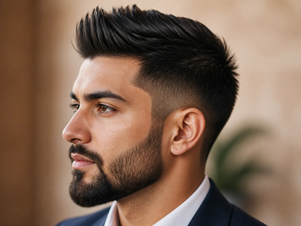 Short Brush Up with Tapered Sides