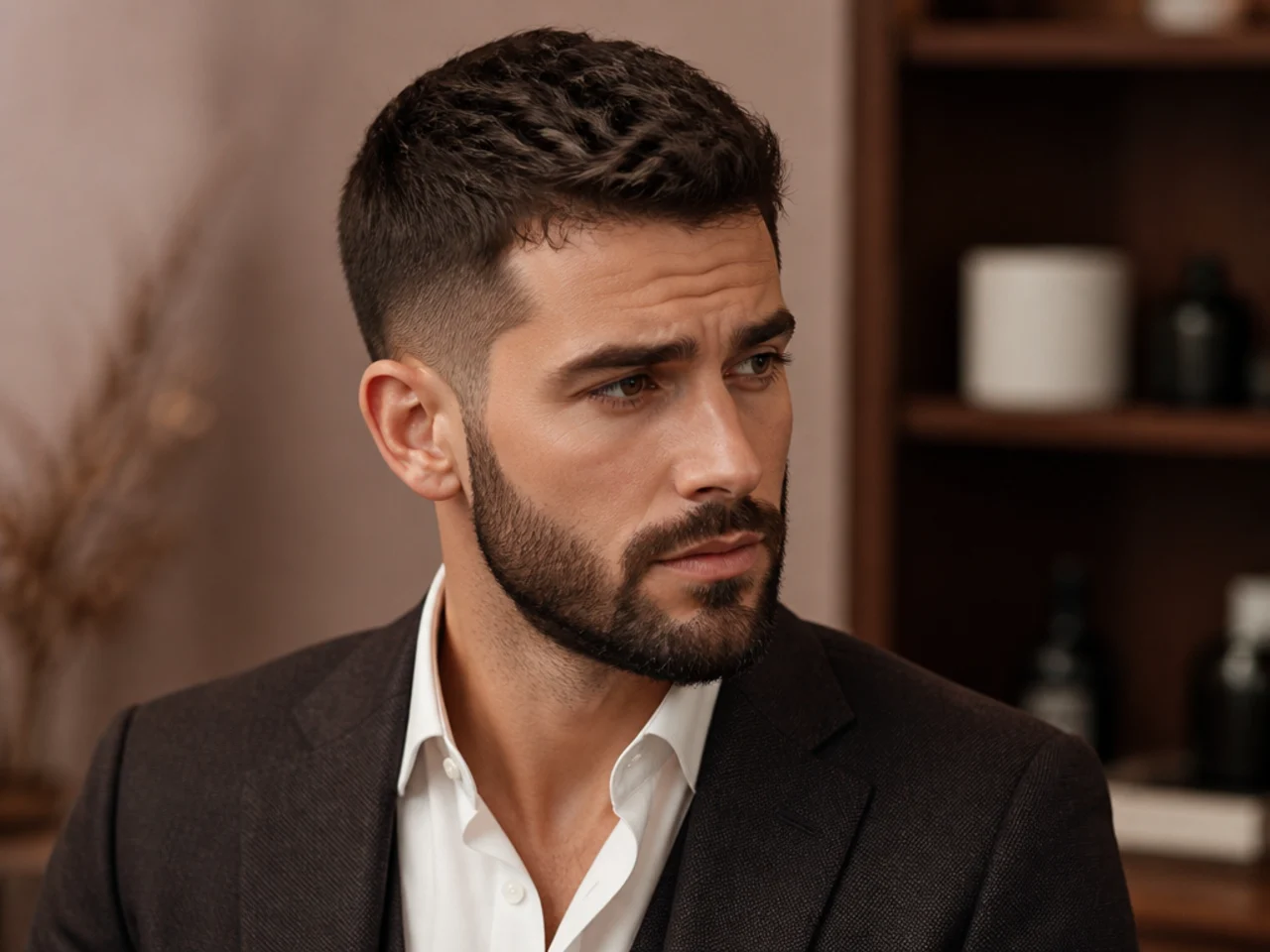 Short Hair with A Beard