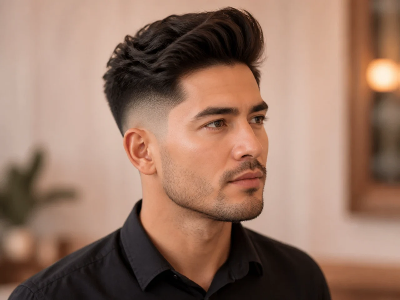 Textured Pompadour Fade