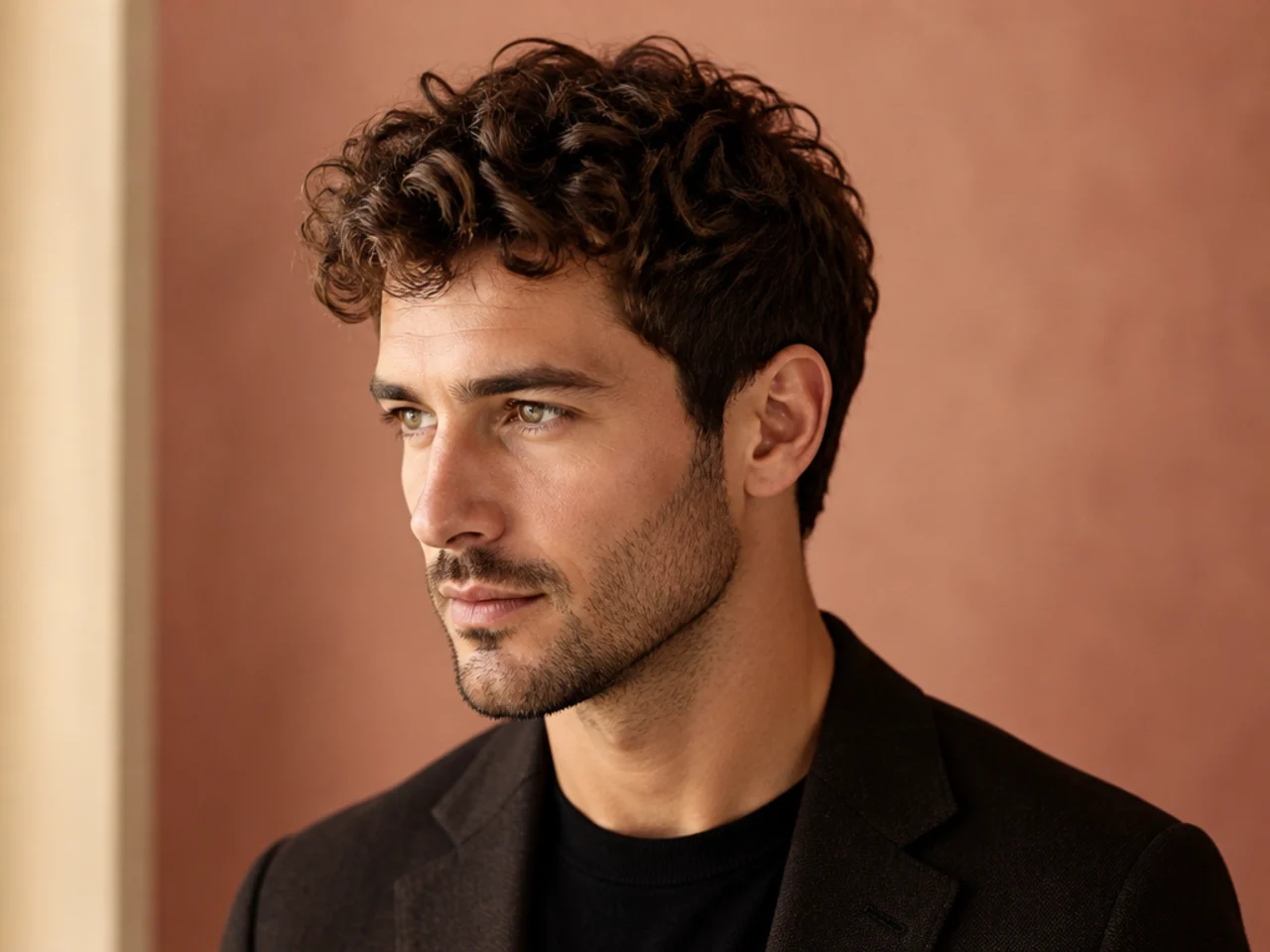 Tousled Short Curly Hair