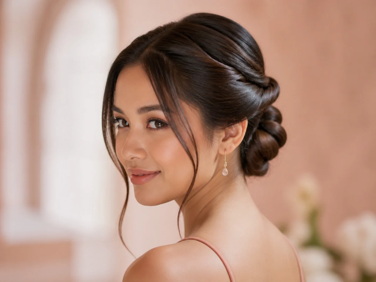 A rope twist updo