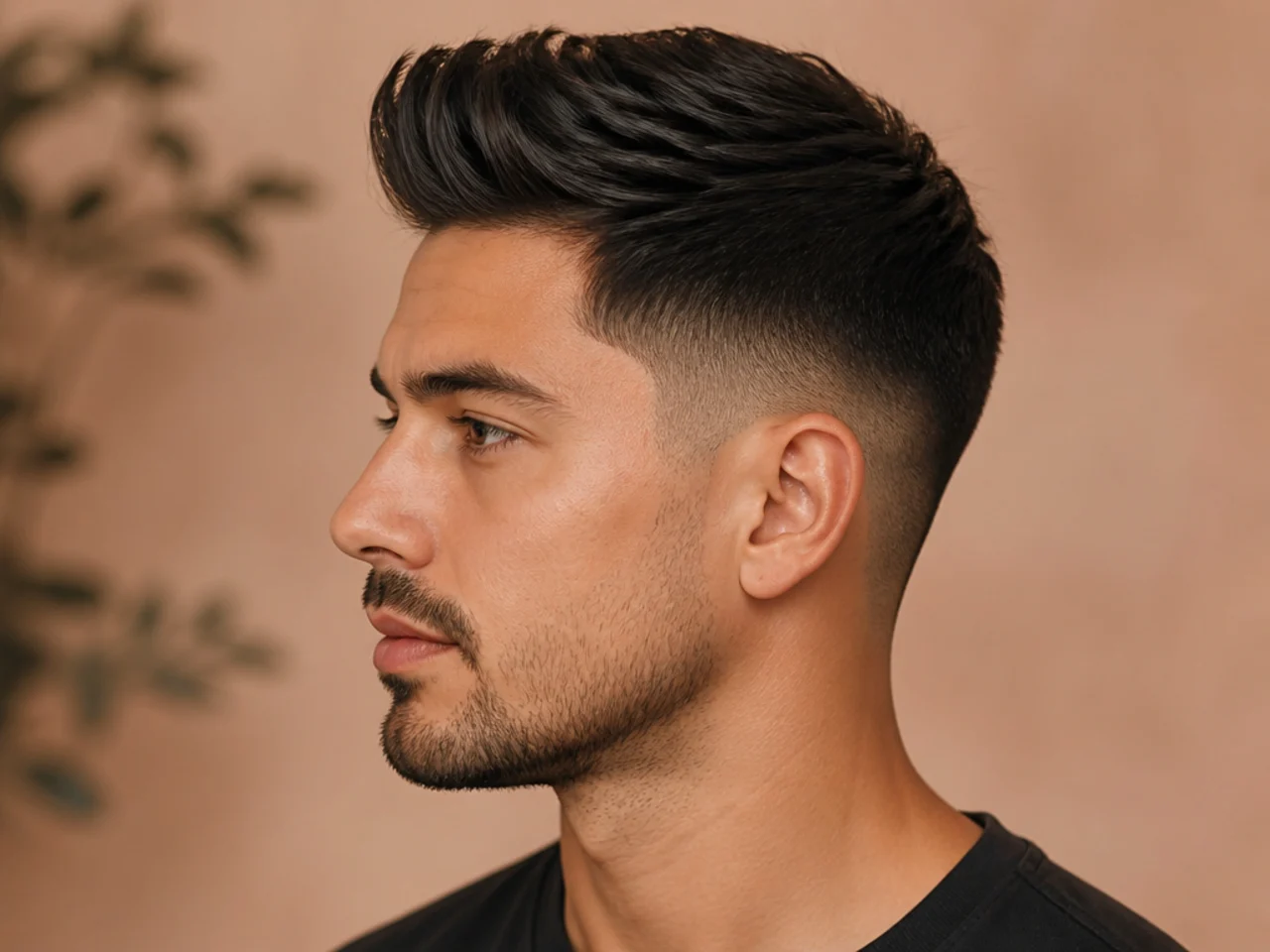 Short Quiff with Low Taper Fade