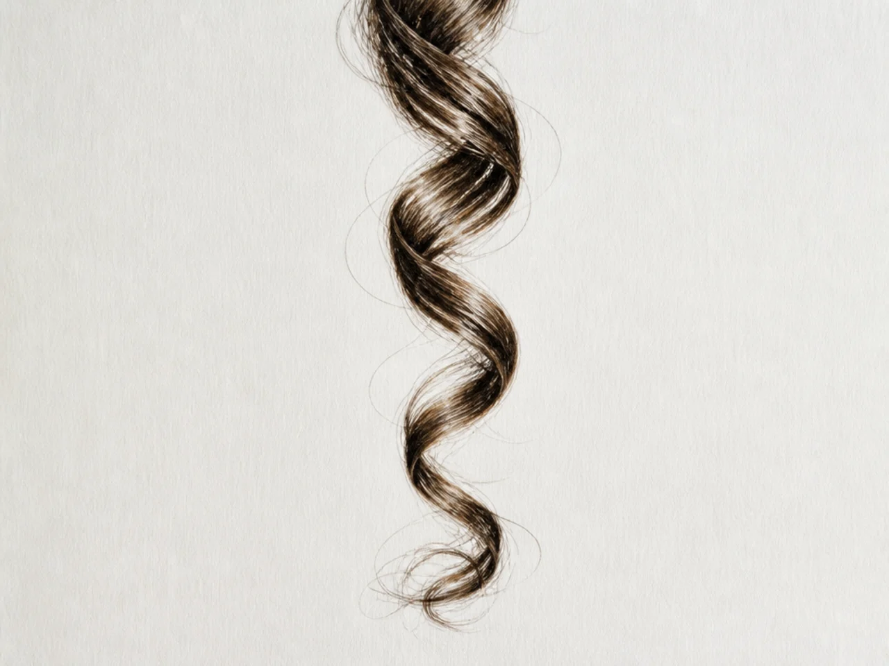 A single curl rendered photorealistically