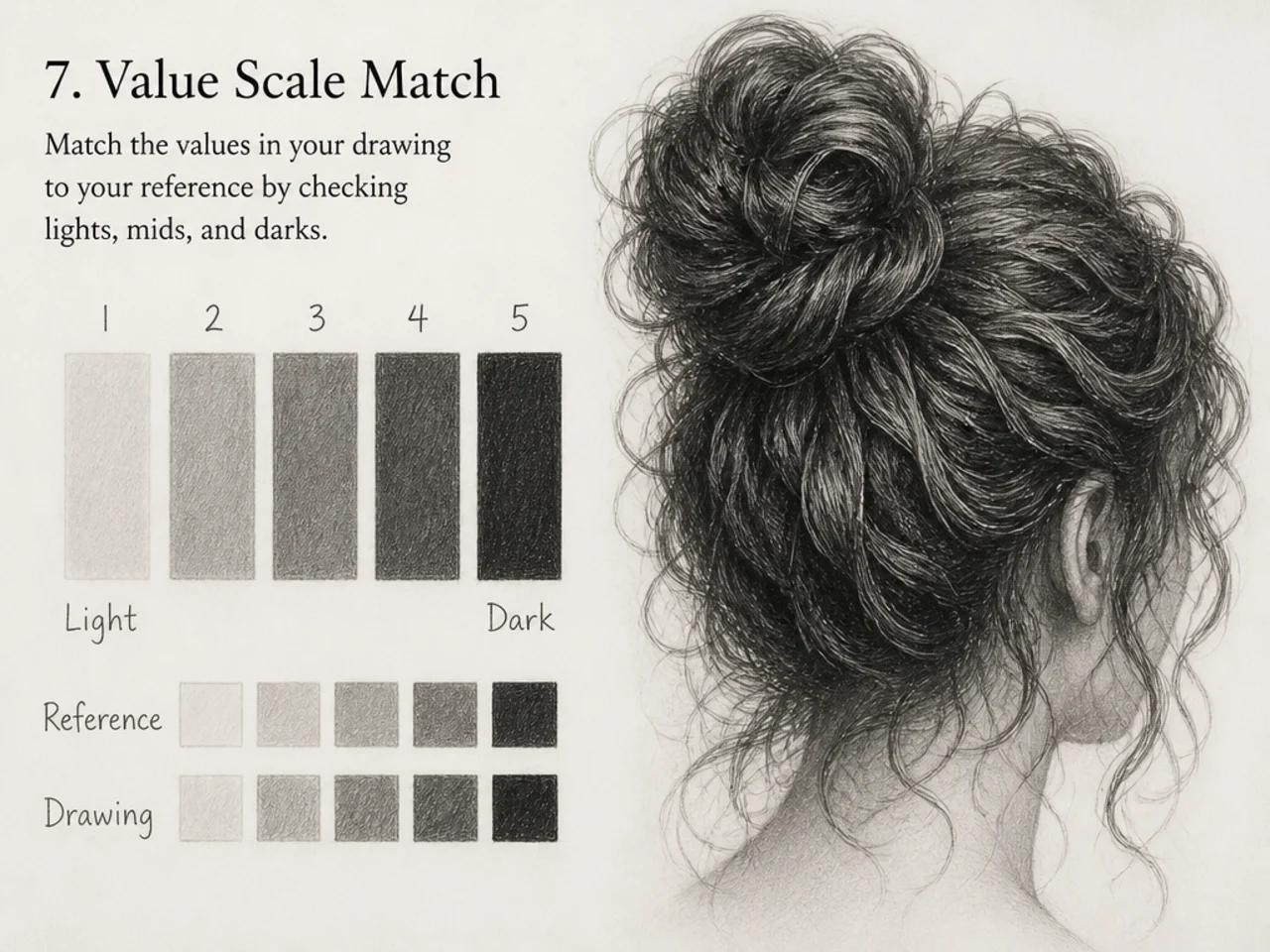 A value scale matched against a reference