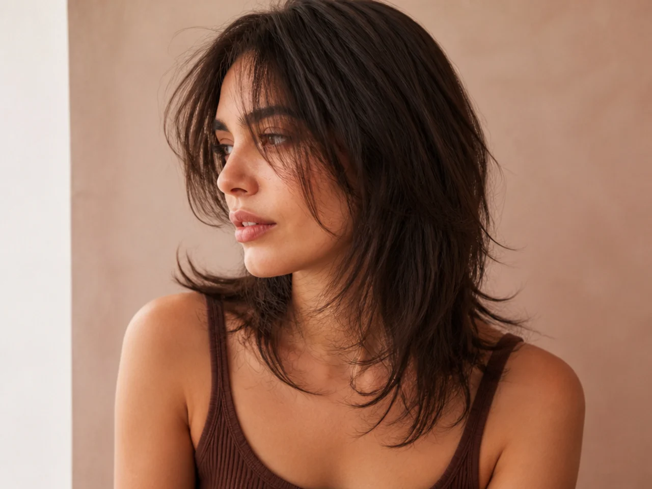 Over thinned wispy ends on a fine layered cut
