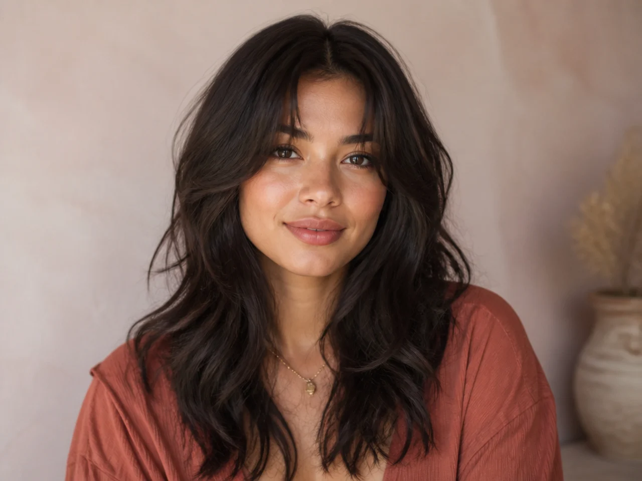 25 Beautiful Shag Haircuts With Bangs For Round Faces